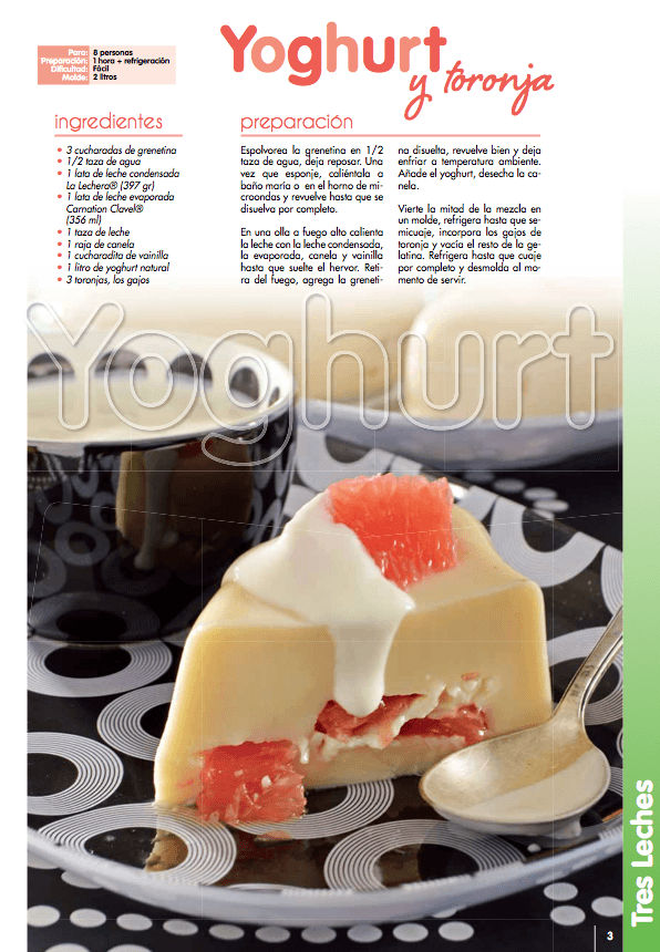 Irresistibles Gelatinas Especial No. 19 - Tres leches y queso crema - Formato Digital - ToukanMango
