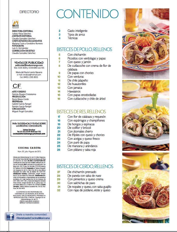 Cocina Casera 93 - Bisteces rellenos res, pollo y cerdo - Formato Digital - ToukanMango