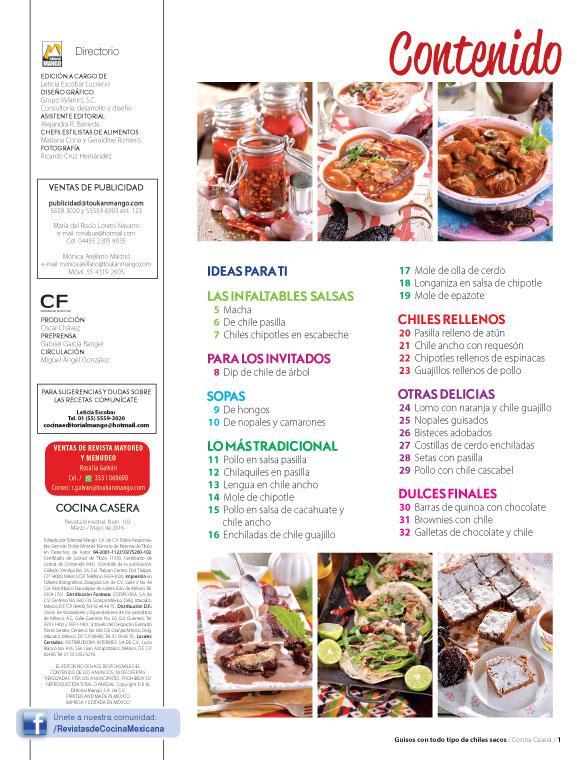 Cocina casera 103 - Guisos con todo tipo de chiles secos - Formato Digital - ToukanMango