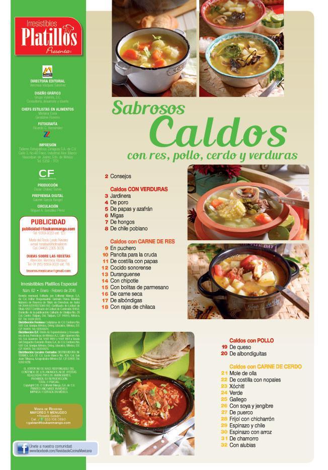 Irresistibles Platillos Especial 62 - Sabrosos caldos - Formato Digital - ToukanMango