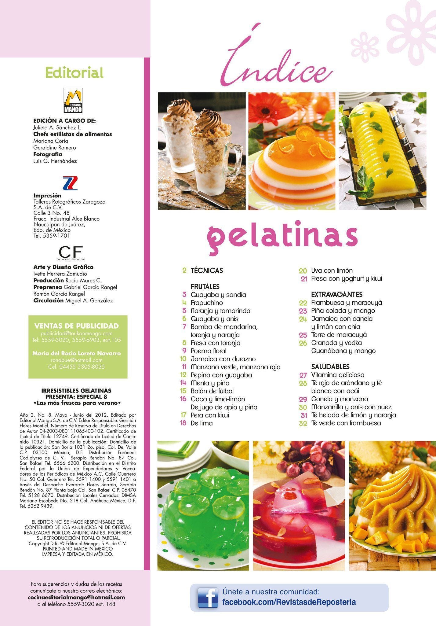 Irresistibles Gelatinas Especial No. 8 - Las mÌÁs frescas para el verano - Formato Digital - ToukanMango