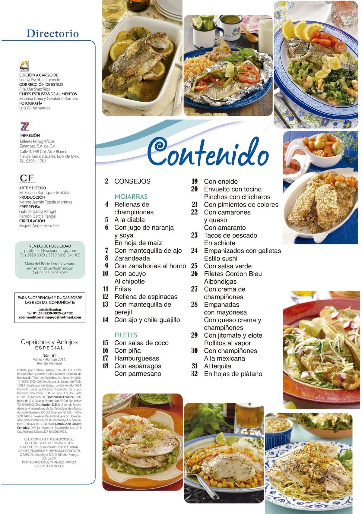 Caprichos y Antojos Especial 61 - Nuevas recetas de mojarras y filetes - Formato Digital - ToukanMango