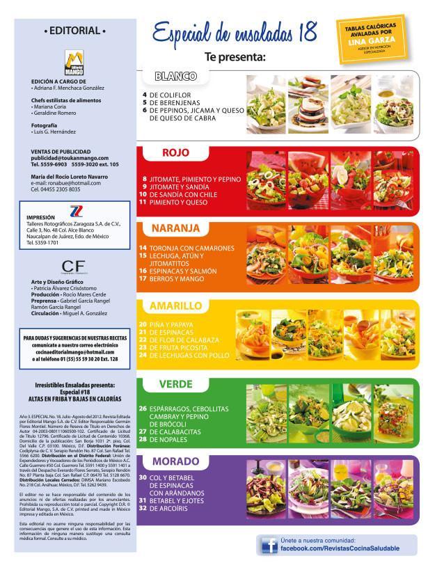 Irresistibles Ensaladas Especial 18 - Altas en fibra y bajas en calorias - Formato Digital - ToukanMango