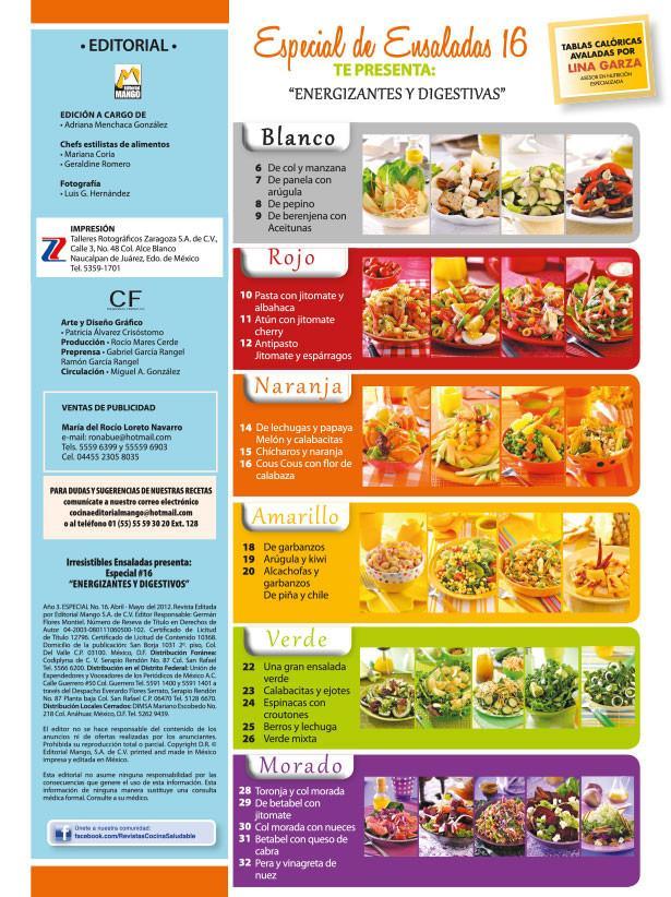 Irresistibles Ensaladas Especial 16 - Energizantes y digestivas - Formato Digital - ToukanMango