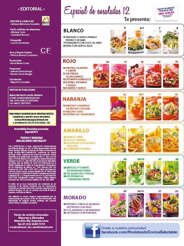 Irresistibles Ensaladas Especial 12 - Frutas y verduras adelgazantes naturales - Formato Digital - ToukanMango