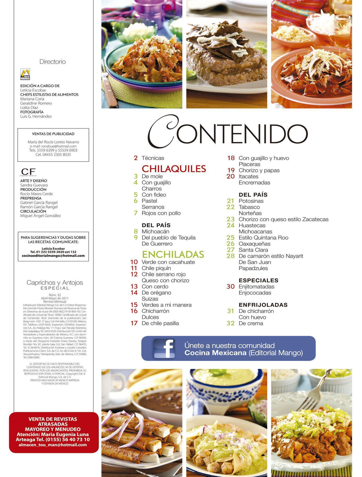 Caprichos y Antojos Especial 32 - Enchiladas y chilaquiles super fÌÁciles de preparar - Formato Digital - ToukanMango