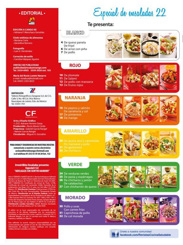 Irresistibles Ensaladas Especial 22 - Adelgaza sin pasar hambre - Formato Digital - ToukanMango