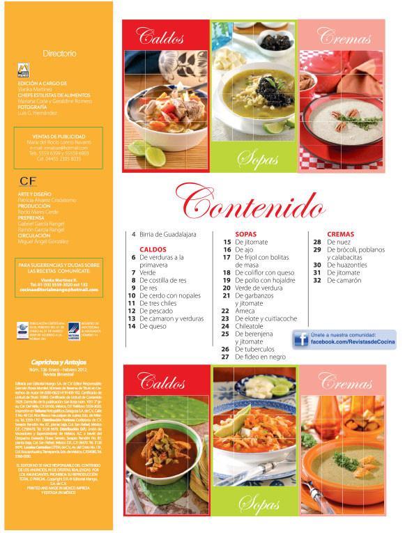Caprichos y Antojos 106 - Ricos caldos, sopas y cremas - Formato Digital - ToukanMango