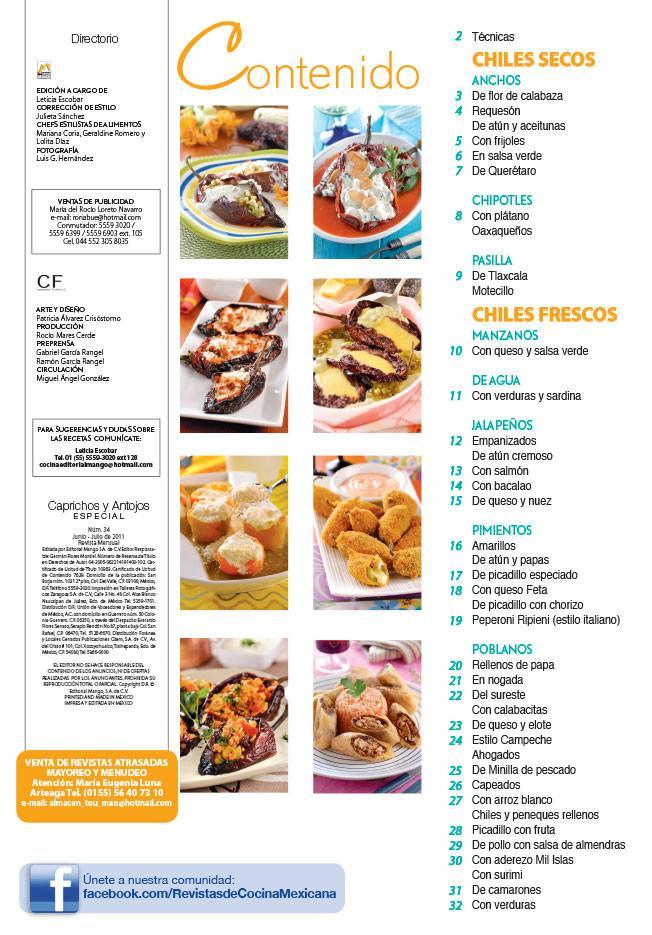 Caprichos y Antojos Especial 34 - 40 chiles rellenos - Formato Digital - ToukanMango