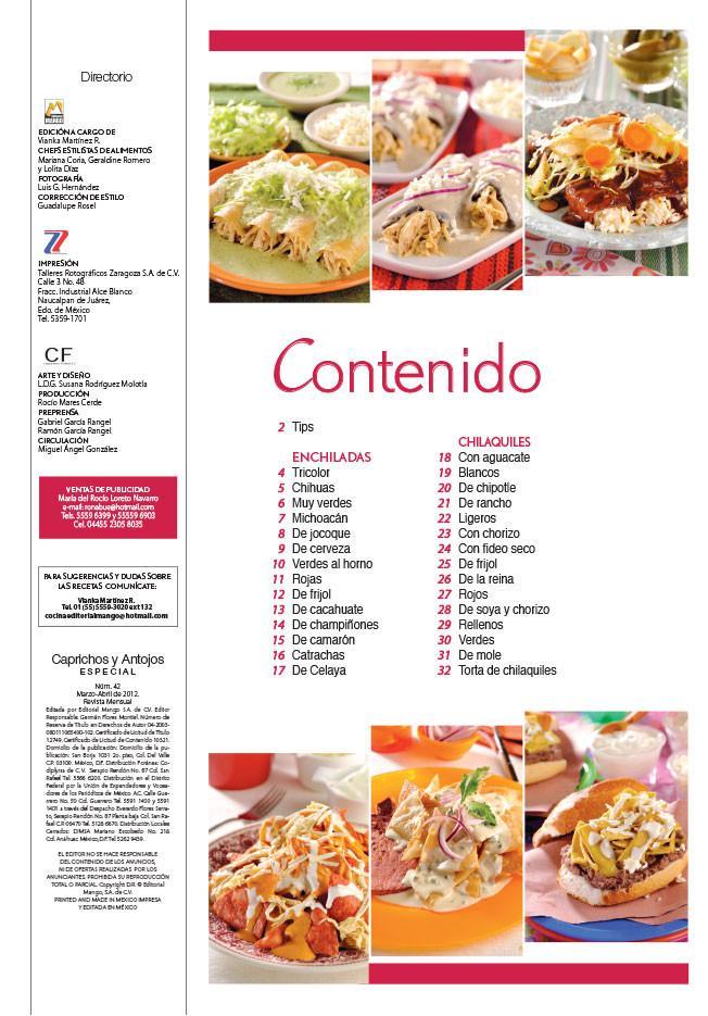 Caprichos y Antojos Especial 42 - Enchiladas y chilaquiles, verdes, rojos y de mole - Formato Digital - ToukanMango