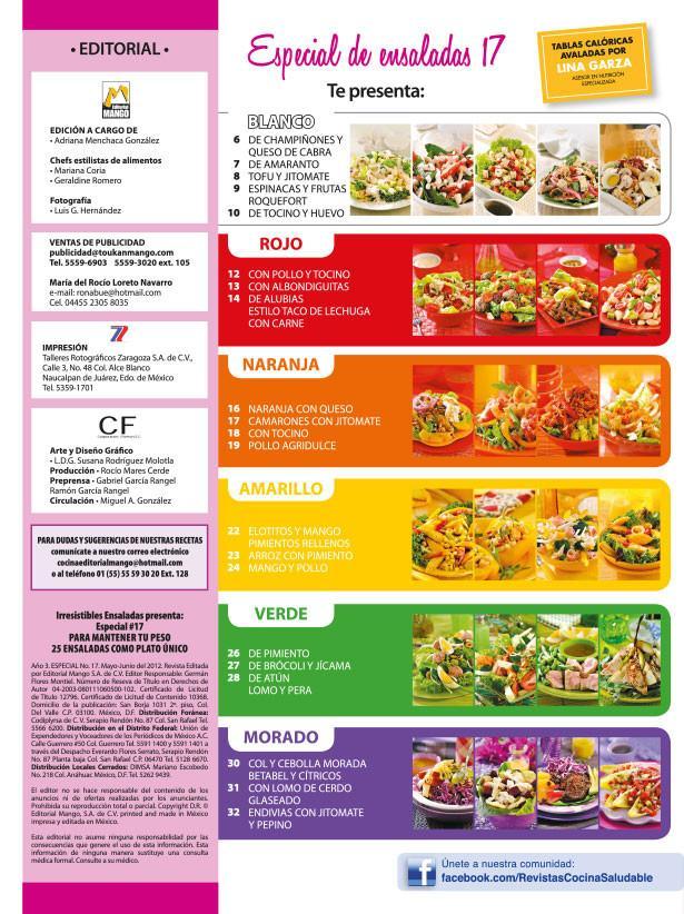 Irresistibles Ensaladas Especial 17 - Para mantener tu peso - Formato Digital - ToukanMango