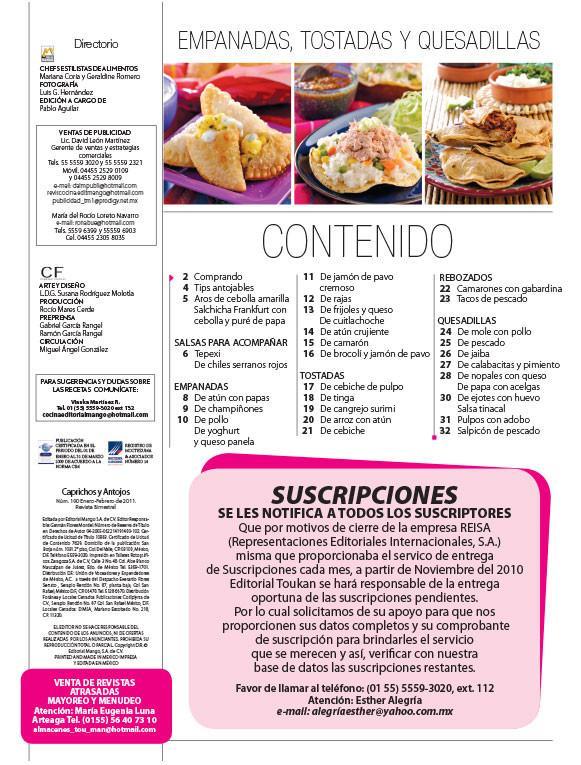 Caprichos y Antojos 100 - Para tu cuaresma, empanadas, tostadas y quesadillas - Formato Digital - ToukanMango