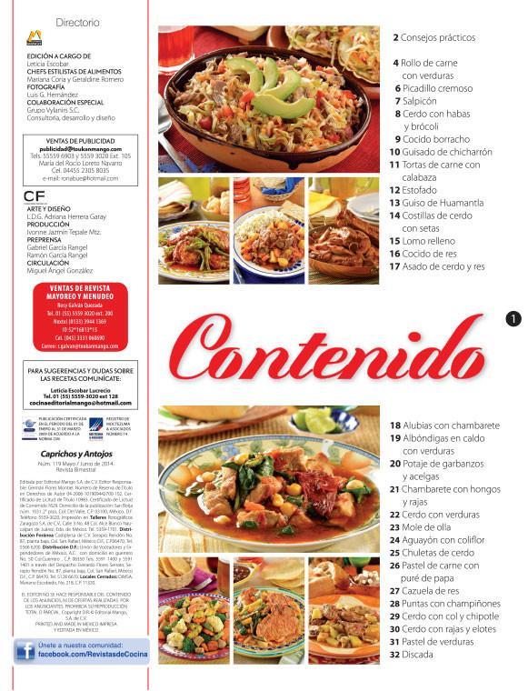Caprichos y Antojos 119 - Platillos mexicanos con carne y verduras - Formato Digital - ToukanMango