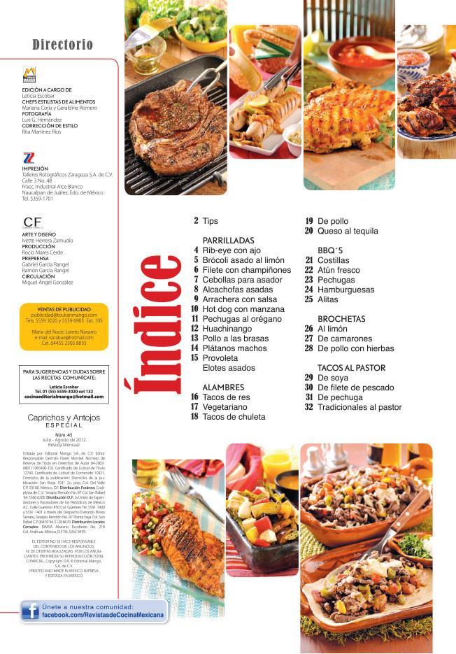 Caprichos y Antojos Especial 45 - Parrilladas, alambres, BBQå«s... brochetas y pastor - Formato Digital - ToukanMango
