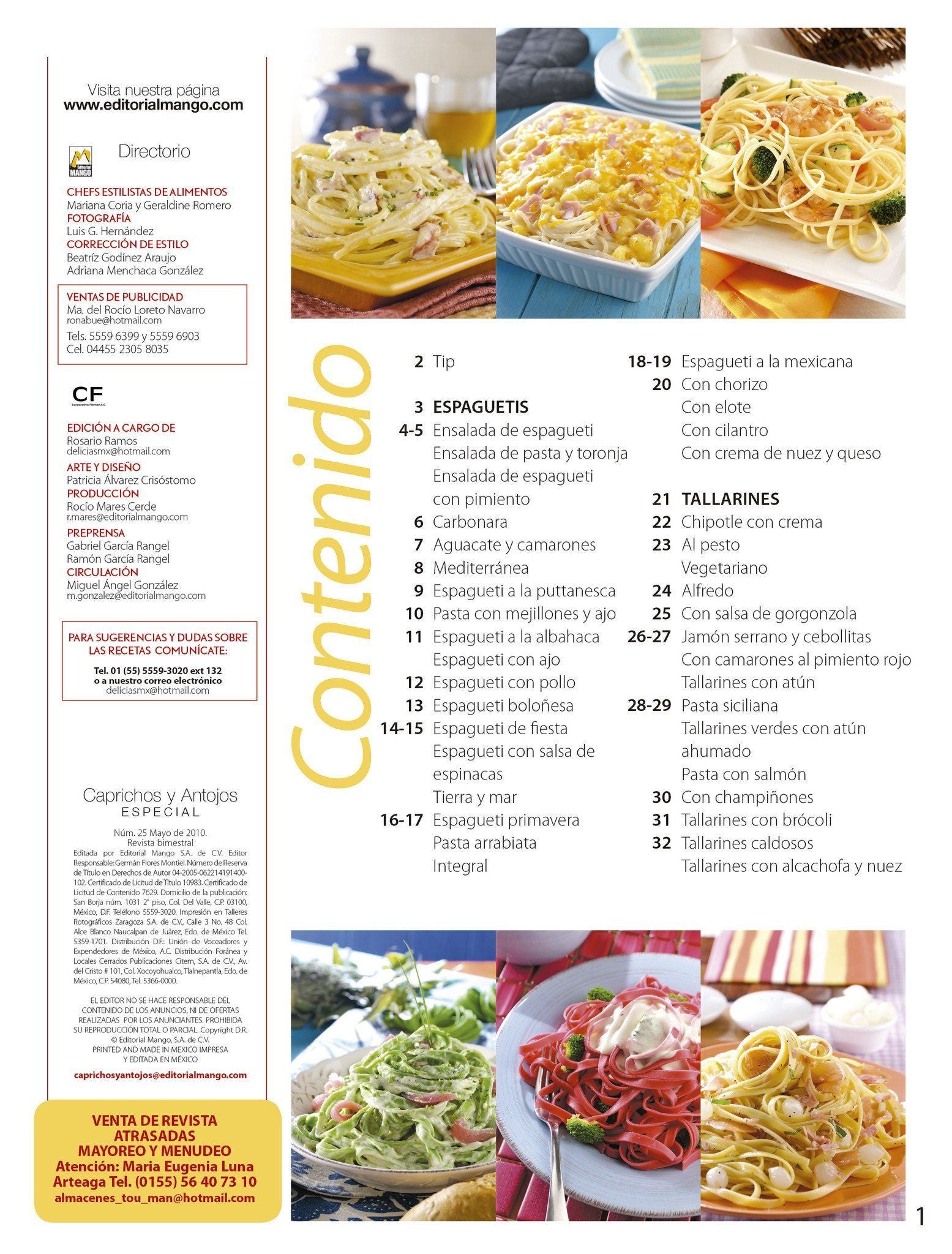 Caprichos y Antojos Especial 25 - Espaguetis y tallarines - Formato Digital - ToukanMango