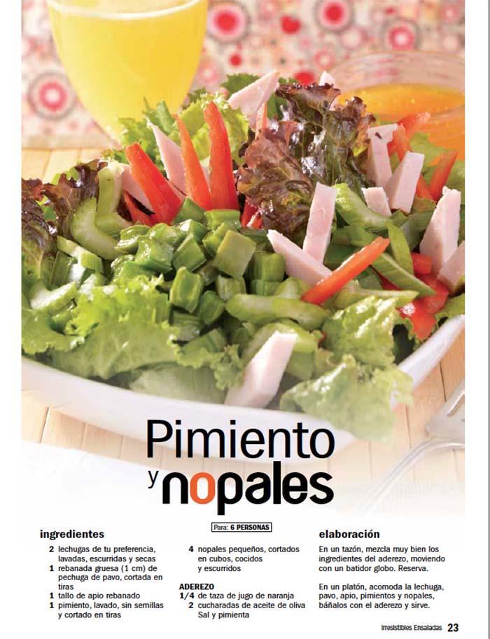 Irresistibles Ensaladas 100 - Con nopal y otras verduras para adelgazar - Formato Digital - ToukanMango