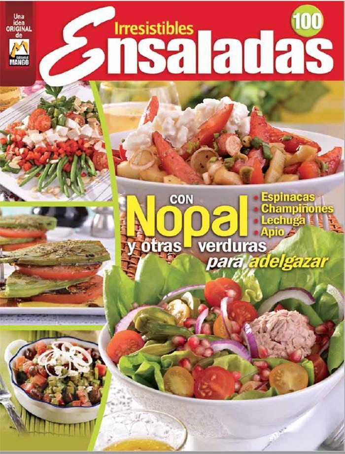 Irresistibles Ensaladas 100 - Con nopal y otras verduras para adelgazar - Formato Digital - ToukanMango