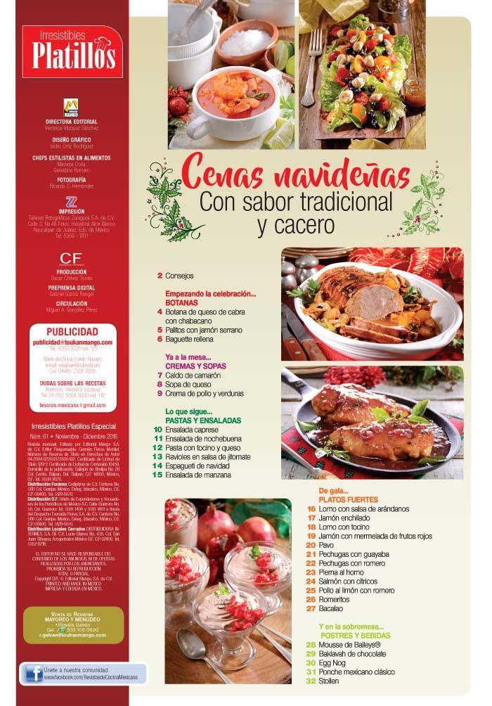 Irresistibles Platillos Especial 61 - Cenas Navide̱as - Formato Digital - ToukanMango