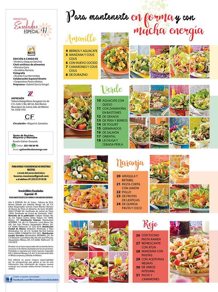 Irresistibles Ensaladas Especial 41 - Para mantenerte en forma - Formato Digital - ToukanMango