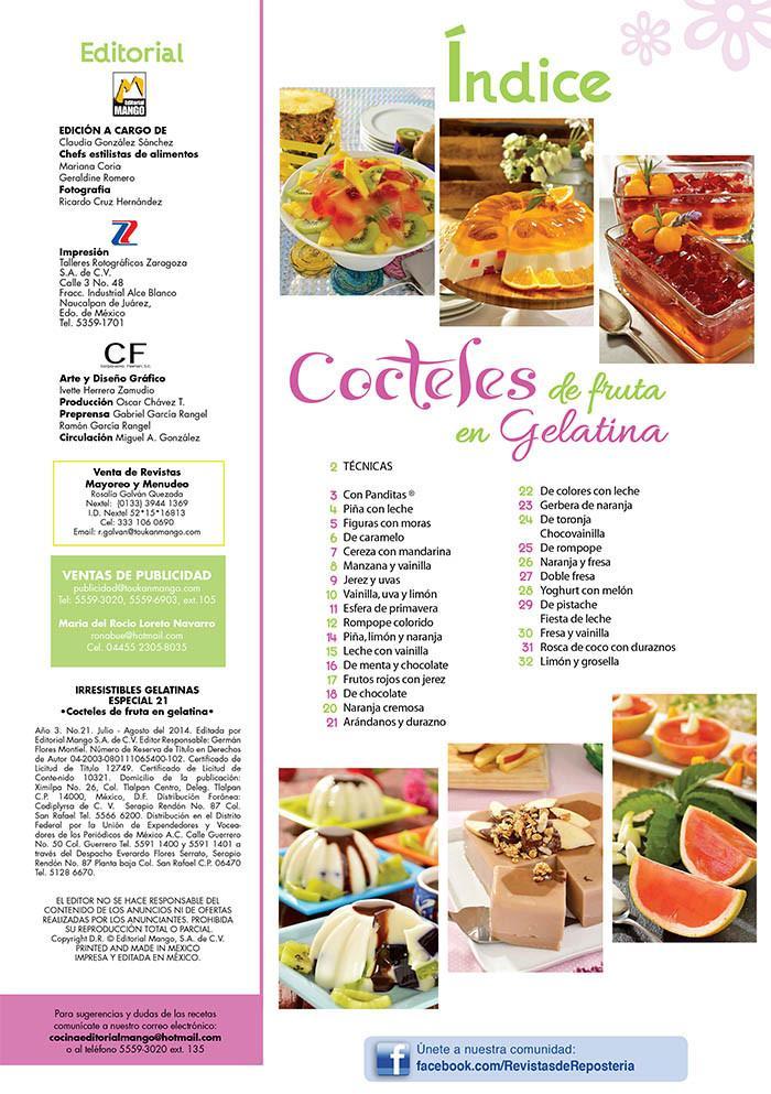 Irresistibles Gelatinas Especial No. 21 - Cocteles de Fruta en gelatina - Formato Digital - ToukanMango