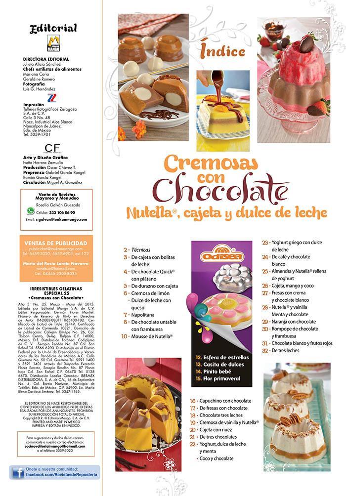 Irresistibles Gelatinas Especial No. 25 - Cremosas con chocolate - Formato Digital - ToukanMango