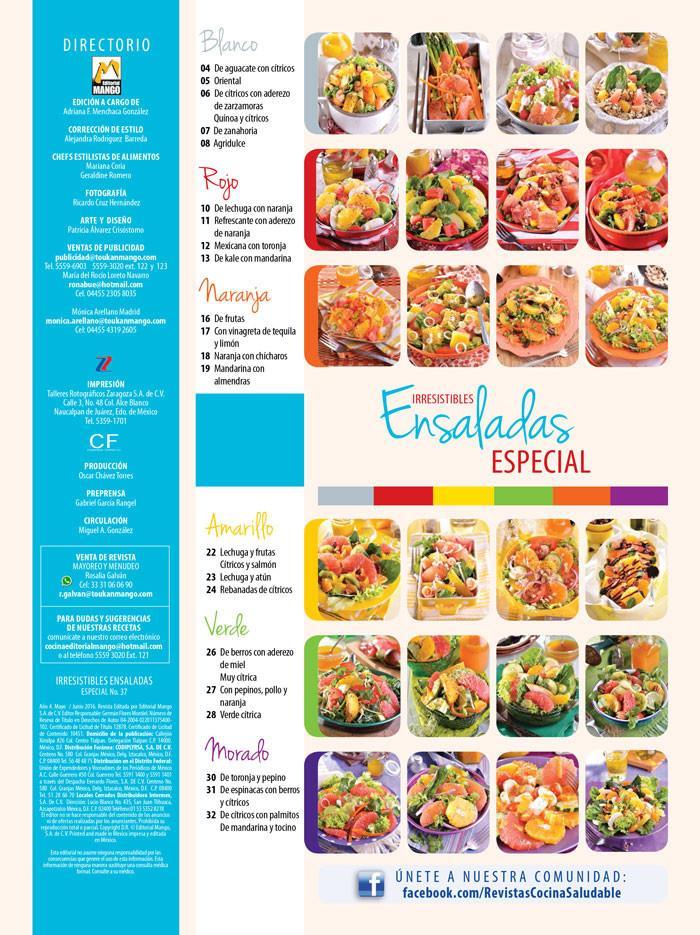 Irresistibles Ensaladas Especial 37 - CÌ_tricos! con toronja, naranja y limÌ_n - Formato Digital - ToukanMango