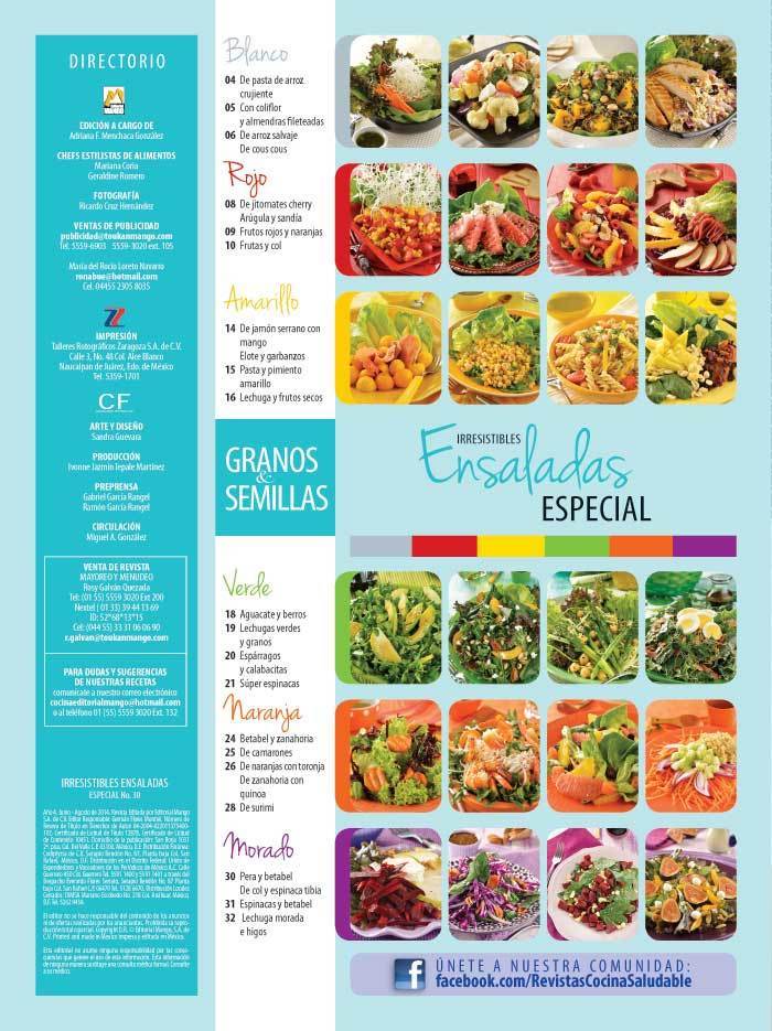 Irresistibles Ensaladas Especial 30 - Baja de peso con granos y semillas - Formato Digital - ToukanMango