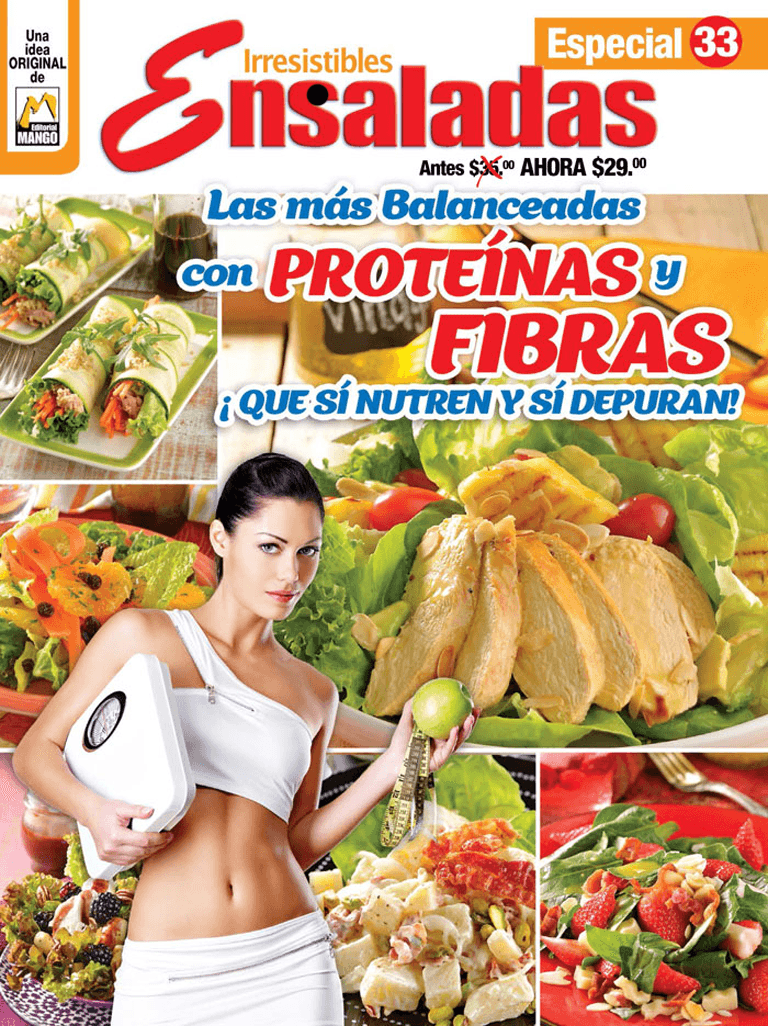 Irresistibles Ensaladas Especial 33 - Las mÌÁs balanceadas con proteÌ_nas y fibras - Formato Digital - ToukanMango