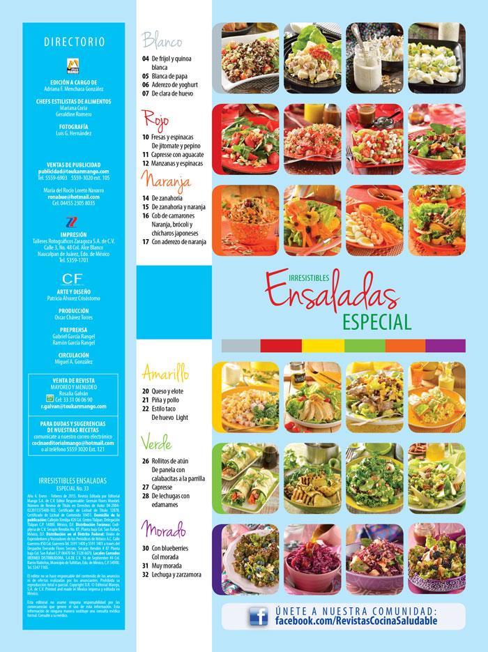 Irresistibles Ensaladas Especial 33 - Las mÌÁs balanceadas con proteÌ_nas y fibras - Formato Digital - ToukanMango