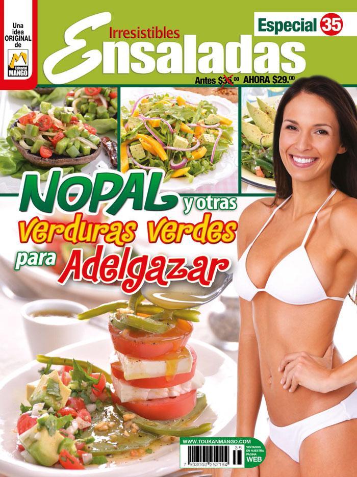 Irresistibles Ensaladas Especial 35 - Nopal y otras verduras verdes para adelgazar - Formato Digital - ToukanMango
