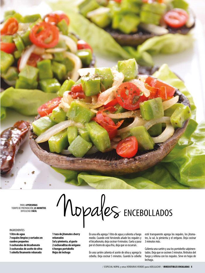 Irresistibles Ensaladas Especial 35 - Nopal y otras verduras verdes para adelgazar - Formato Digital - ToukanMango