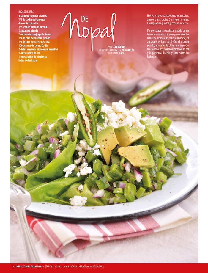 Irresistibles Ensaladas Especial 35 - Nopal y otras verduras verdes para adelgazar - Formato Digital - ToukanMango