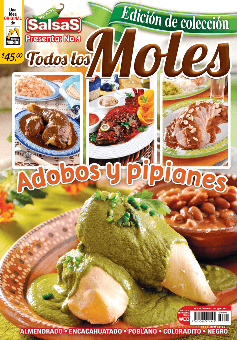 Irresistibles Salsas Presenta 01 - Todos los moles, adobos y pipianes - Formato Digital - ToukanMango