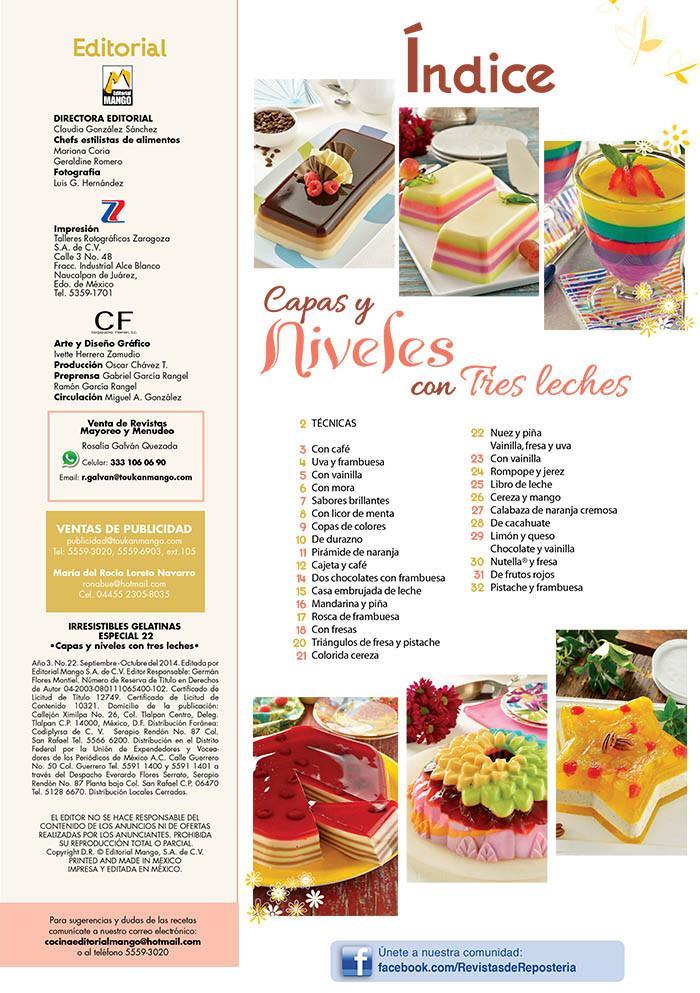 Irresistibles Gelatinas Especial No. 22 - Tres leches - Formato Digital - ToukanMango