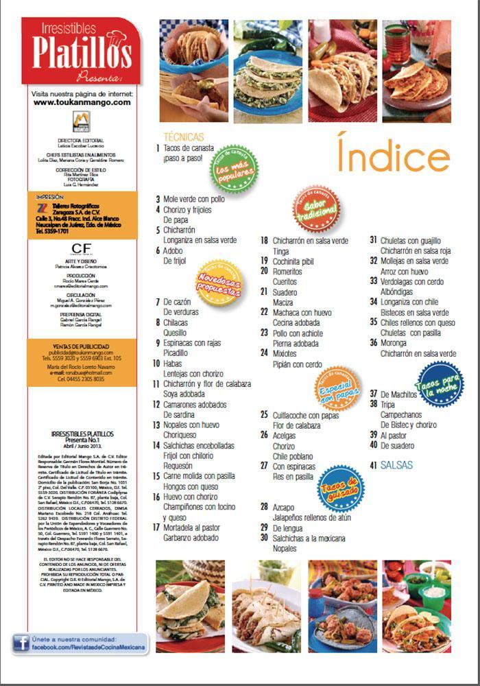 Irresistibles Platillos Presenta 1 - 73 tacos de canasta, guisado y taquerÌ_a - Formato Digital - ToukanMango