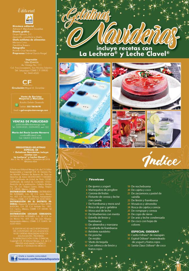 Irresistibles Gelatinas Especial 38 - Navide̱as Incluye recetas con La lechera y leche clavel - Formato Digital - ToukanMango