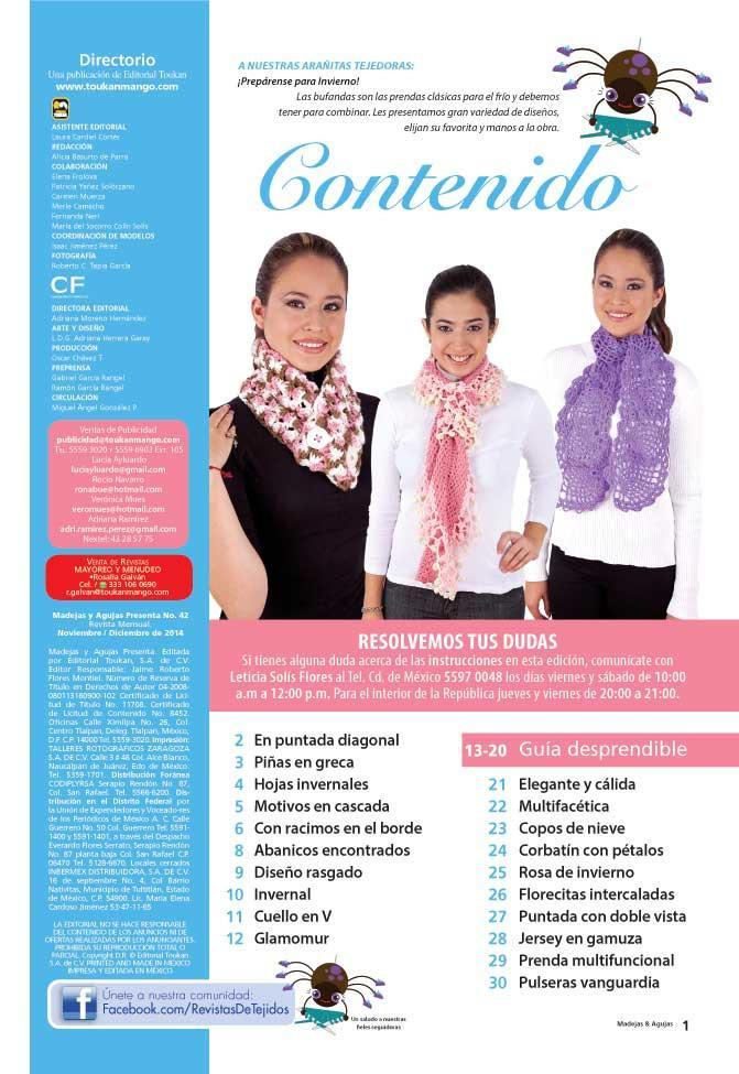 Madejas y Agujas Presenta 42 - Bufandas - Formato Digital - ToukanMango