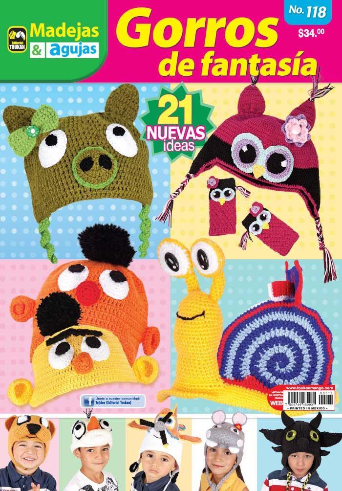 Madejas y Agujas 118 - Gorros de fantasÌ_a - Formato Digital - ToukanMango