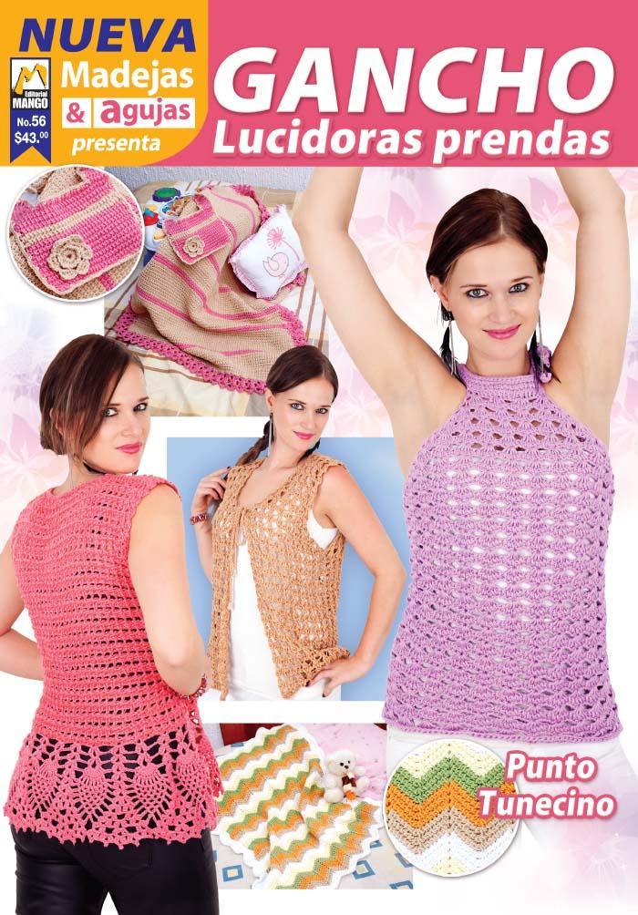Madejas y Agujas Presenta 56 - Gancho Lucidoras prendas - Formato Digital - ToukanMango
