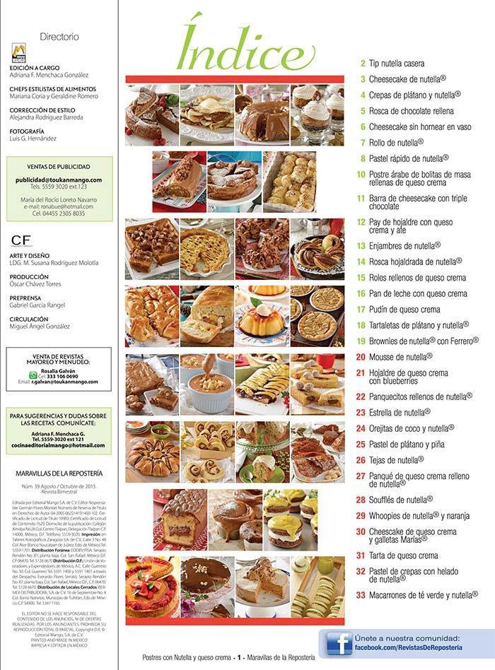 Maravillas de la ReposterÌ_a 39 - Postres con Nutella y queso crema - Formato Digital - ToukanMango