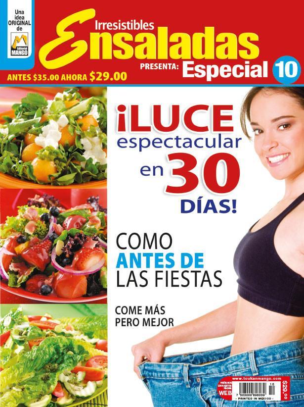 Irresistibles Ensaladas Especial 10 - Luce espectacular en 30 dÌ_as - Formato Digital - ToukanMango