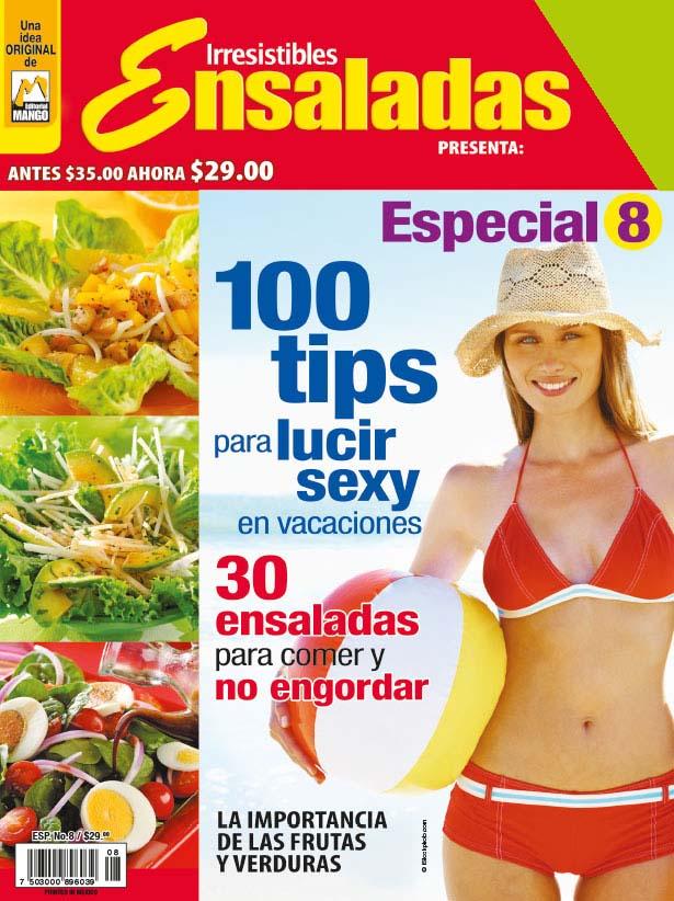 Irresistibles Ensaladas Especial 8 - 100 tips para lucir sexy - Formato Digital - ToukanMango