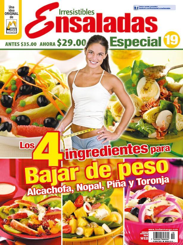 Irresistibles Ensaladas Especial 19 - 4 Ingredientes para bajar de peso - Formato Digital - ToukanMango