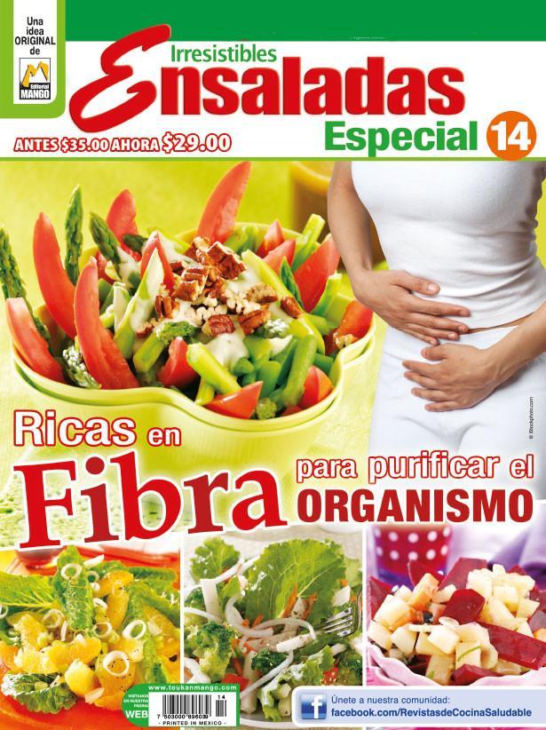 Irresistibles Ensaladas Especial 14 - Ricas en fibra para purificar tu organizsmo - Formato Digital - ToukanMango