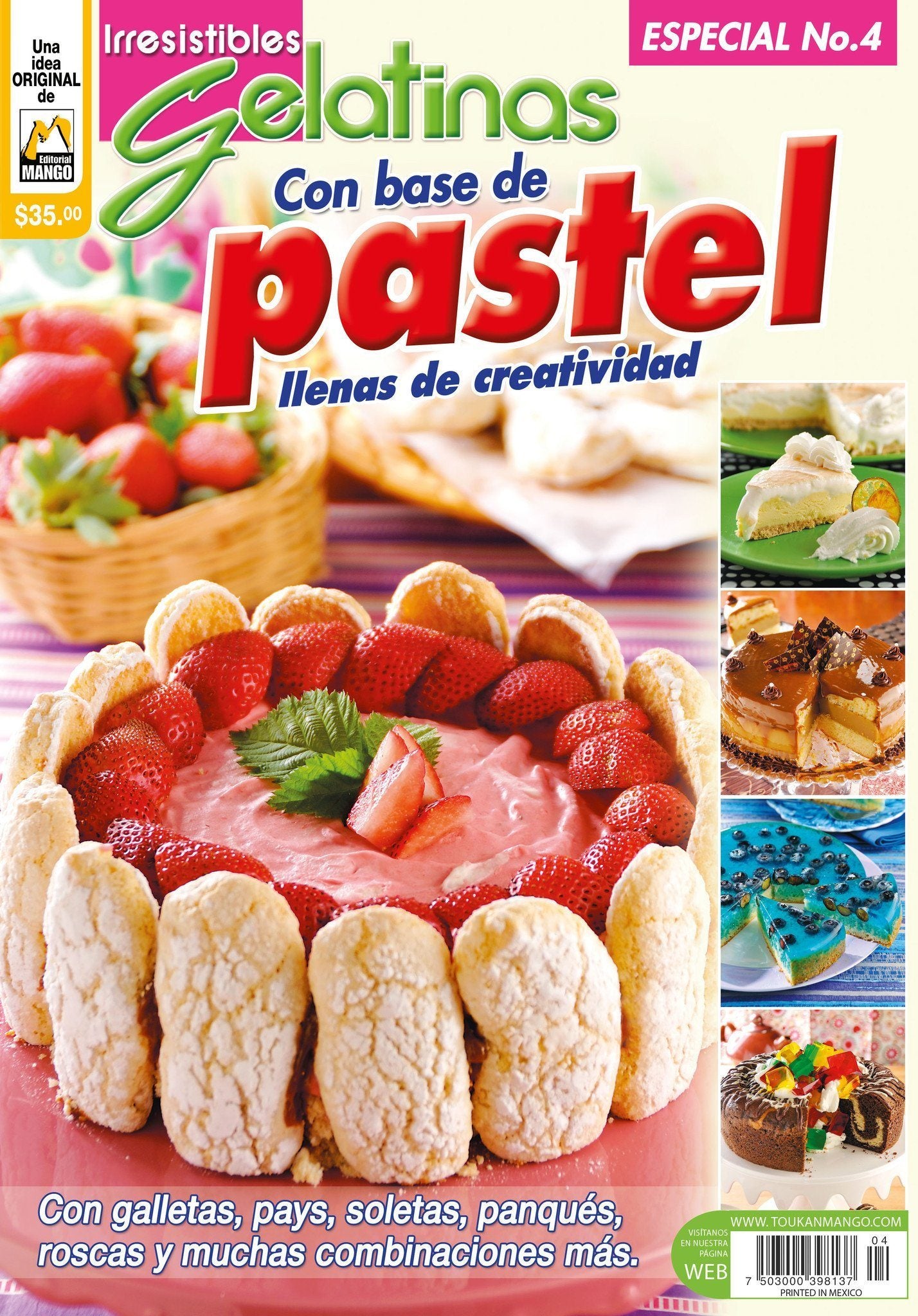 Irresistibles Gelatinas Especial No. 4 - Con base de pastel llenas de creatividad - Formato Digital - ToukanMango