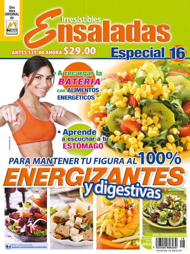 Irresistibles Ensaladas Especial 16 - Energizantes y digestivas - Formato Digital - ToukanMango