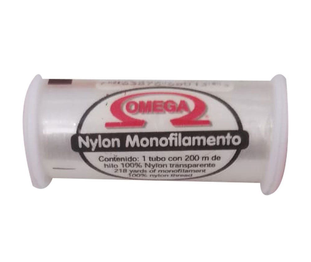 Nylon monofilamento, marca Omega, TUBO de 200mts.