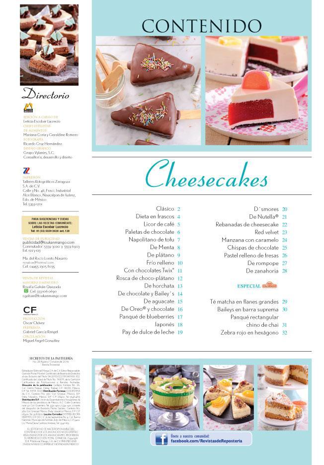 Secretos de la PastelerÌ_a Casera 28 - Lo mejor en cheesecakes - Formato Digital - ToukanMango
