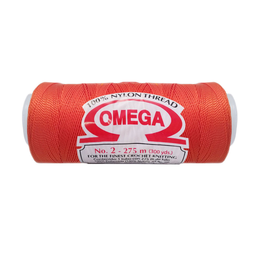 Hilo Nylon #2, marca Omega, PAQUETE con 6 tubos de 60g con 275m