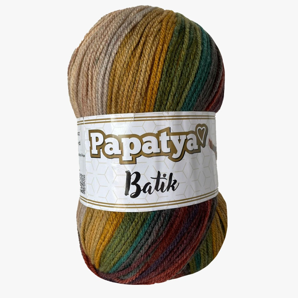 Estambre Papatya Batik, Marca Sweet Crochet, MADEJA con 100g